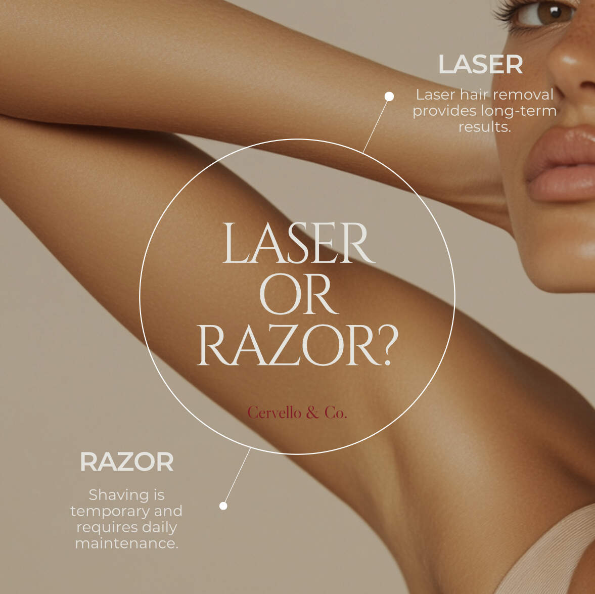 Laser hair removal — smooth skin results