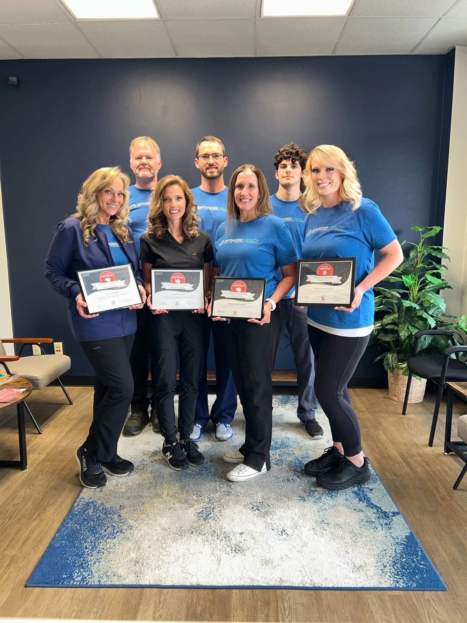 Optimized Health clinical team — Mathew Hammons PA-C, Michelle Hammons RN, Hilary RN, Lauren RN